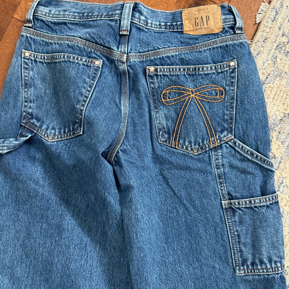 GAP x Sandy Liang Bow Carpenter Jeans Size 26 – Sold Out, Rare, Sought After - Picture 5 of 5